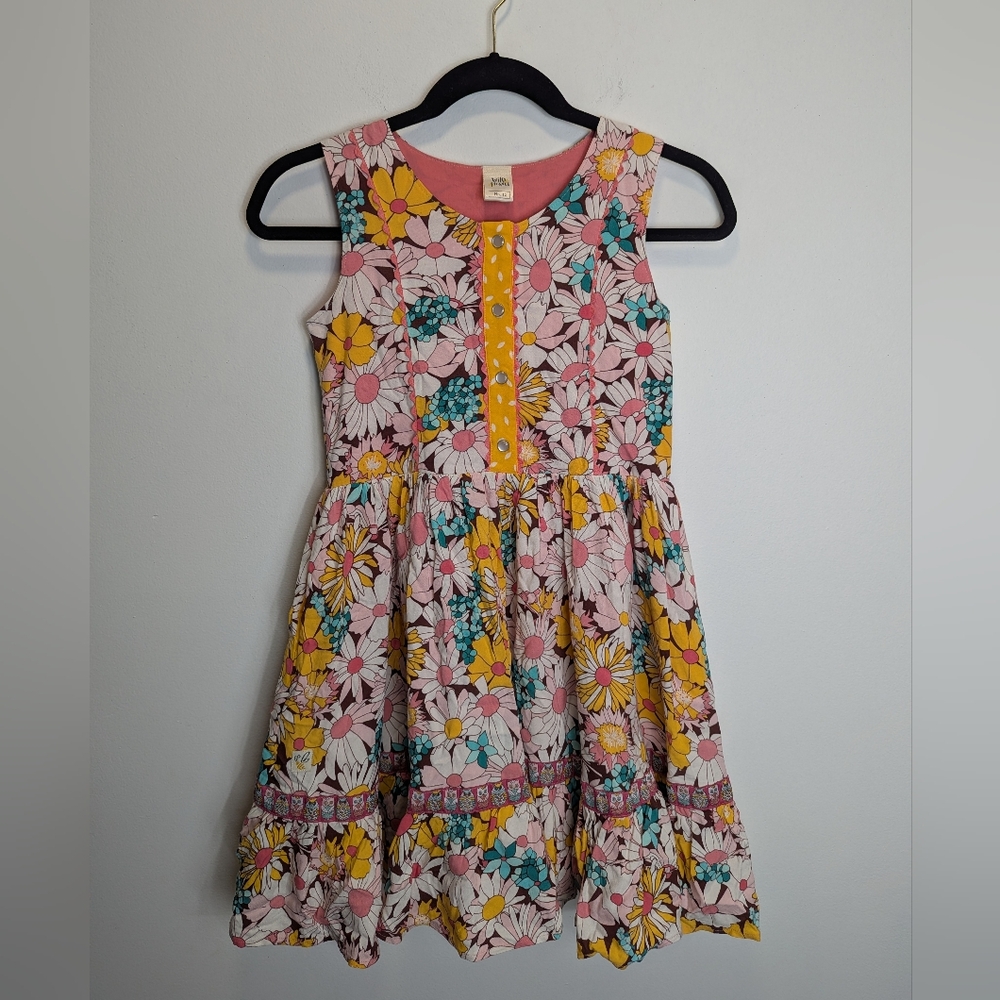 Wildflowers Girls Sleeveless Floral Tiered Dress Size 12 Summer Whimsy Garden